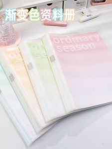 Clear Book A4 Paper Organizer  Clear Folder Presentation Book Gradient ClearBook Pockets Art Portfolio