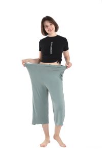 Summer Super Large Size Modal 8 Eight Points Loose Pants Fat mm 100.00kg plus Sizes Loose Straight-leg Casual Home Wear Pajama Pants