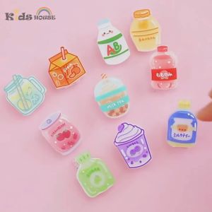 Acrylic Binders Clip Beverage Drink Theme Snacks Sealing Clips Paper Notes Organizer Binder Creative Stationery School