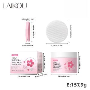 Nhật Bản Sakura Toner Pad 100Ml Bộ 40 Chiếc Ngày & Đêm Dưỡng Ẩm Da Mặt Dưỡng Ẩm Tẩy Trang Chăm Sóc Da Điều Trị Dành Cho Nữ