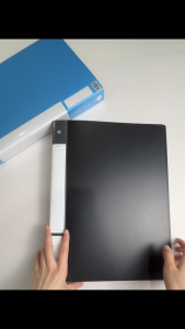 Ring Binder Folder Long 3 Holes Binder Cover Blue/Black File Folder Paper Organizer Document Organizer