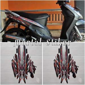 STIKER STRIPING FULL SET LIS LES BODY MIO SPORTY TAHUN 2008 2009 MIO SMILE