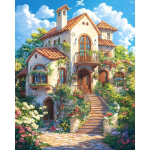 Villa Landscape Jigsaw Puzzle 500/1000/1200/2000PCS Paper Puzzle House Scenery Relaxing Game Home Decor Gift