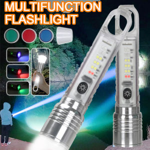 Outdoor Flashlight Multifunction LED Flashlight Portable Torchlight Type-C Rechargeable Tail Magnet Flashlight Outdoor Camping Lamp