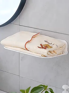 พร้อมส่งวันถัดไป ชั้นวางของพลาสติก แบบพับได้ ติดผนัง ห้องครัว ห้องน้ํา พับแผ่น อุปกรณ์ติดผนัง ไม่ต้องเจาะรู ลอยน้ํา