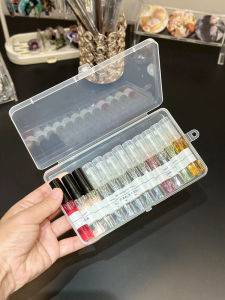 Transparent Perfume Sample Finishing Box Portable Business Trip Travel Essential Oil Perfume Sample Organizing Box Plastic Storage Box