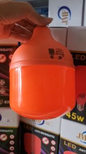 หลอดไฟไล่ยุง LED ขั้วE27 หลอดไล่ยุง ไล่แมลง ปีกอ่อน ไล่ยุง 45W ไฟสีแดง JMF ป้องกัน ฟาร์มสัตว์ ไก่ วัว LED High Watt Anti-Mosquito