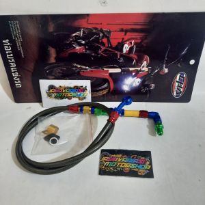 SELANG REM DEPAN VARIASI CHA MODEL PSI 95CM UNIVERSAL RX KING/ MIO/ VARIO/ SCOOPY/ NINJA 150 R RR/ NINJA 250 Fi/ GSX150/ KLX/ CRF/ SATRIA FU/ SONIC/ FINO/ GENIO/ FAZIO/ FILANO/ MX KING DLL (COCOK UNTUK SEMUA MOTOR)