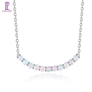 Lohaspie เครื่องประดับเงินสเตอร์ลิงแท้จี้925 โอปอลธรรมชาติจี้โอปอลสำหรับผู้หญิง สีสันจี้