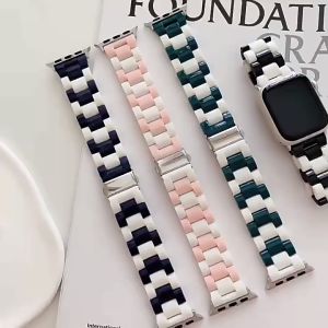 สายเรซิ่นจับคู่สี iwatch 11 10 9 8 7 6 SE 5 4 3 2 1 PC สายสองสี 49mm 41mm 45mm 44mm 42mm 40mm 38mm.46mm