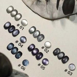 ยาทาเล็บเจลแมวตาสีดำ 10 มล. 1-8 ชิ้น ขายดี สำหรับเล็บฤดูใบไม้ร่วงและฤดูหนาว ใช้กับแสงยูวี สำหรับตกแต่งเล็บ