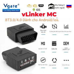Vgate vLinker MC ELM327 V2.2 Bluetooth OBD2 Scanner 3.0 4.0 Công Cụ Chẩn Đoán Ô Tô Cho Android/iOS BimmerCode FORScan Auto