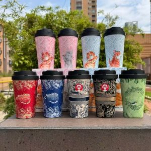 ถ้วยดูดซับความร้อน BaWang Tea Queen Black Gold Blue White Wild Honeysuckle ถ้วยดูดซับความร้อนแบบยูนิเซ็กซ์ ของขวัญวัน Qixi