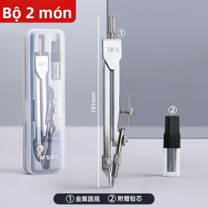 Thước Đo Góc Hình Học Kim Loại M&G Dụng Cụ Vẽ Cho Học Sinh Và Thợ Mộc Thước Đo Góc Kỹ Thuật