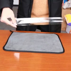 Khăn lau giẻ lau xe hơi ô tô cao cấp microfiber 2 mặt vàng xám siêu sạch siêu thấm hút không đổ lông rụng lông - Khăn lau nhà cửa chuyên dụng