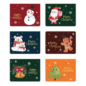 2023 New Arrival Christmas Greeting Card Kids Gift Gift Box Small Card Suit Cartoon Ins Style Handwriting Blank Paper Card