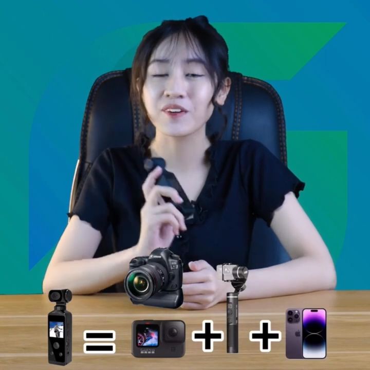 Camera hành trình chống nước Pocket 2 Pro, Camera Gopro 4K HD, Máy quay phim hành động xoay 270 độ