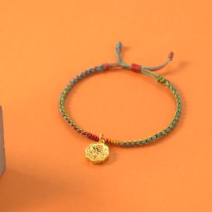 Chow Sang Sang 周生生 Cultural Blessings Daily Bliss 999 24K Pure Gold Pomegranate Floral Bracelet 92610B