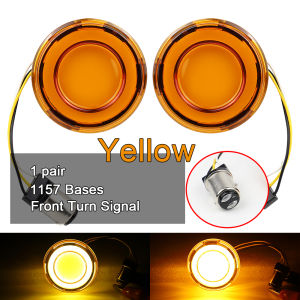2" LED Turn Signal 1157 Bases Motorcycle Front Turn Singal Light for Softail Touring Dyna Sportster Road King Glide