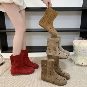 DIANCHA | Lace-up Lightweight Breathable High Ankle Boots