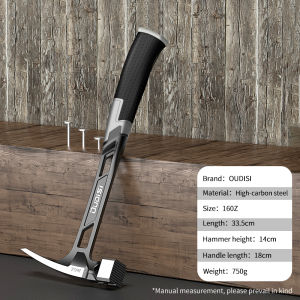deli | Multifunction Claw Hammer Magnetic for Non-slip Shockproof Steel Hammer Hand Tool Automatic Woodworking Nail Suction Hammer