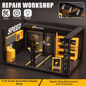 Repair Garage DIY Scene Parking Lot Model 1:24