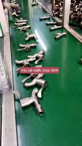 Vòi nước vòi hồ tay gạt Inox SUS304 cao cấp vòi nước xả siêu mạnh nhanh chóng với phi 21 dễ dàng lắp đặt