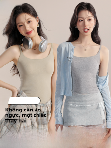 MiiOW | Áo ba lỗ nữ mùa hè 2025 MiiOW Catwoman Vest dây đeo ngực một mảnh không cần đeo ngực che chắn phụ nữ mặc bên trong