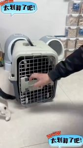 Pet Dog Cat Carrier Portable Travel Kennel Bag Cage Crate Transport Box Bag Sangkar Raga Bekas Beg Kucing Haiwan 宠物航空箱