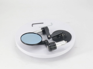 Motorcycle CNC Side Mirror Round Bar End Rear Mirror Side View Universal Adjustable