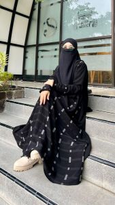 Abaya HIJAZ gamis Hitam Temboro Premium by Al Noor Niqob