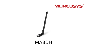 Mercusys MA30H AC1300 High Gain Wireless Wifi Wi-Fi Dual Band USB Adapter 1267Mbps Plug & Play MA30H