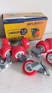 Roda Kastor Plate Pvc Nylon / Roda Troly Etalase 15 inch hidup\n4 pcs Roda Caster Hidup 15 inch Plat Tebal Etalase troli\nRoda Caster Etalase Troli Merah 4 PCS Nylon Nilon PVC 15 Inch HIDUP & HIDUP 1Set 4pcs