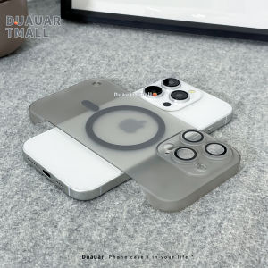 เคสโทรศัพท์แบบครอบเต็มรูปแบบใหม่ดูดซับแม่เหล็กสำหรับ Apple 16 pro ดีไซน์เรียบง่าย หน้าจอโลหะแบบไร้ขอบ 17 pro Max โทรศัพท์มือถือแบบครึ่งตัว