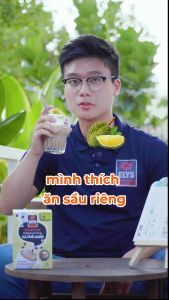 |Tặng 1 ly thuỷ tinh cao cấp| Elys Coffee - Cà phê hòa tan sầu riêng 3in1 -  Đậm vị thơm riêng biệt - Hộp 255G x 15 túi