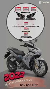 Tem Rời Winner X V3 2022+ Zin Bạc Đen Xanh 2022 Phiên Bản Đặc Biệt Chính Hãng