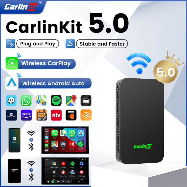 2026 CarlinKit 5.0 2Air Wireless Android Auto Box Portable CarPlay ...