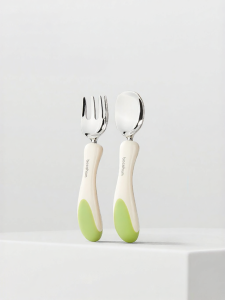 Beeshum | Self-feeding Training Stainless Steel Childrens Fork and Spoon