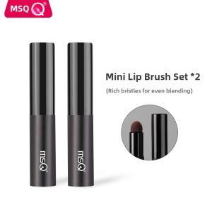 MSQ | Portable Lip Brush with Cap Round Tip Concealer Lipstick Blending Brush