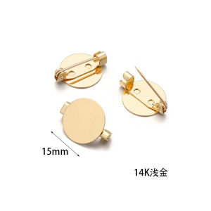 Flat 9-Hole Disc Brooch Holder Color Retention 14K Safety Lock Anti-Shedding Fashion Tape Pin Buckle Handmade DIY Accessories