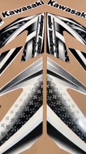 Striping Stiker Kawasaki Ninja SS 150 Standar 2012 Putih Stiker Motor
