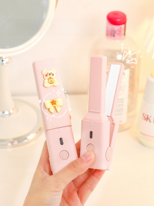 Plywood USB Interface Mini Hair Curler Dormitory Small Power Straight Hair Curls Fluffy Bangs Portable Portable Dual-Use