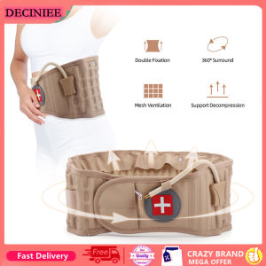 DECINIEE Back Decompression Waist Belt Back Massager Back Pain Relief Spinal Lumbar Inflatable Traction Belt Air Waist Support Brace Belt