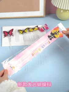 สมาร์ทโฟน LED กิ๊บติดผม รูปผีเสื้อ ฮาโลวีน ไฟเบอร์ออปติก อุปกรณ์ตกแต่งปาร์ตี้ พร้อมส่งจากไทย มีไฟ เรืองแสง