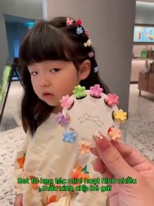 Set 10 kẹp tóc mini hoạt hình nhiều mẫu xinh cho bé gái GA625