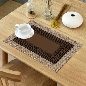 VIKAMA 2/4/6PCS Retro Geometric Wind Table Mat Insulation Washable Anti Slip Table Mat Kitchen and Household Utensils Decor
