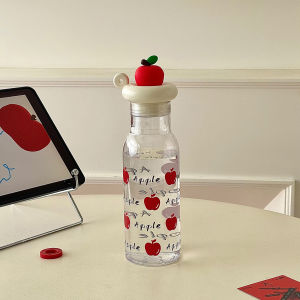 Adorable Plastic Water Cup for Women Summer Direct Drink Baby Level High Temperature Resistance Tritan Portable Apple Shaped