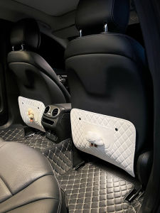 Car Rear Seat Back Protection Pad Childrens Cartoon Cute Safety Seat Anti-Kick Mat Vehicle Interior Decoration Accessories