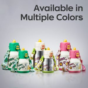 Bc Babycare 450mL/600mL Childrens Insulated Cup With Large Capacity 316L Stainless Steel Comes With A Free Shoulder Strap