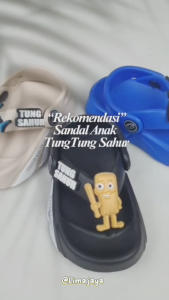 Sandal Ceqiu EVA Tebal – Sandal Anak Lucu Karakter Tung Tung Sahur 2007D - (24–29)